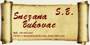 Snežana Bukovac vizit kartica